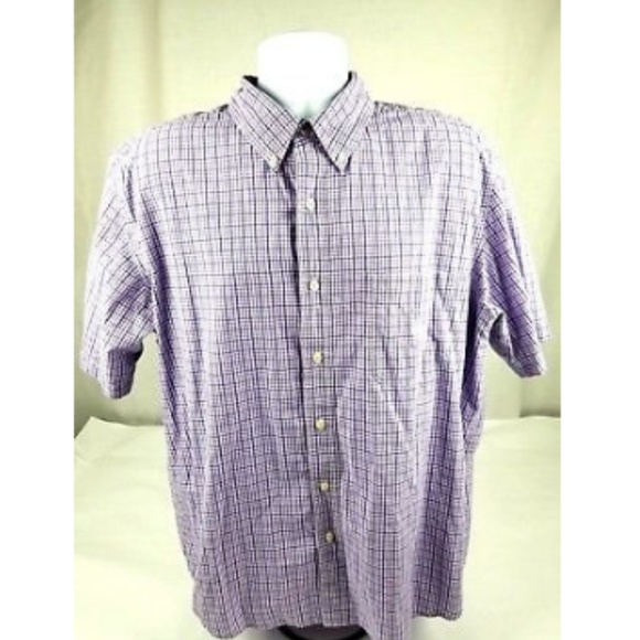 Chaps Other - Chaps Men's XL Button Front Short Sleeve Purple